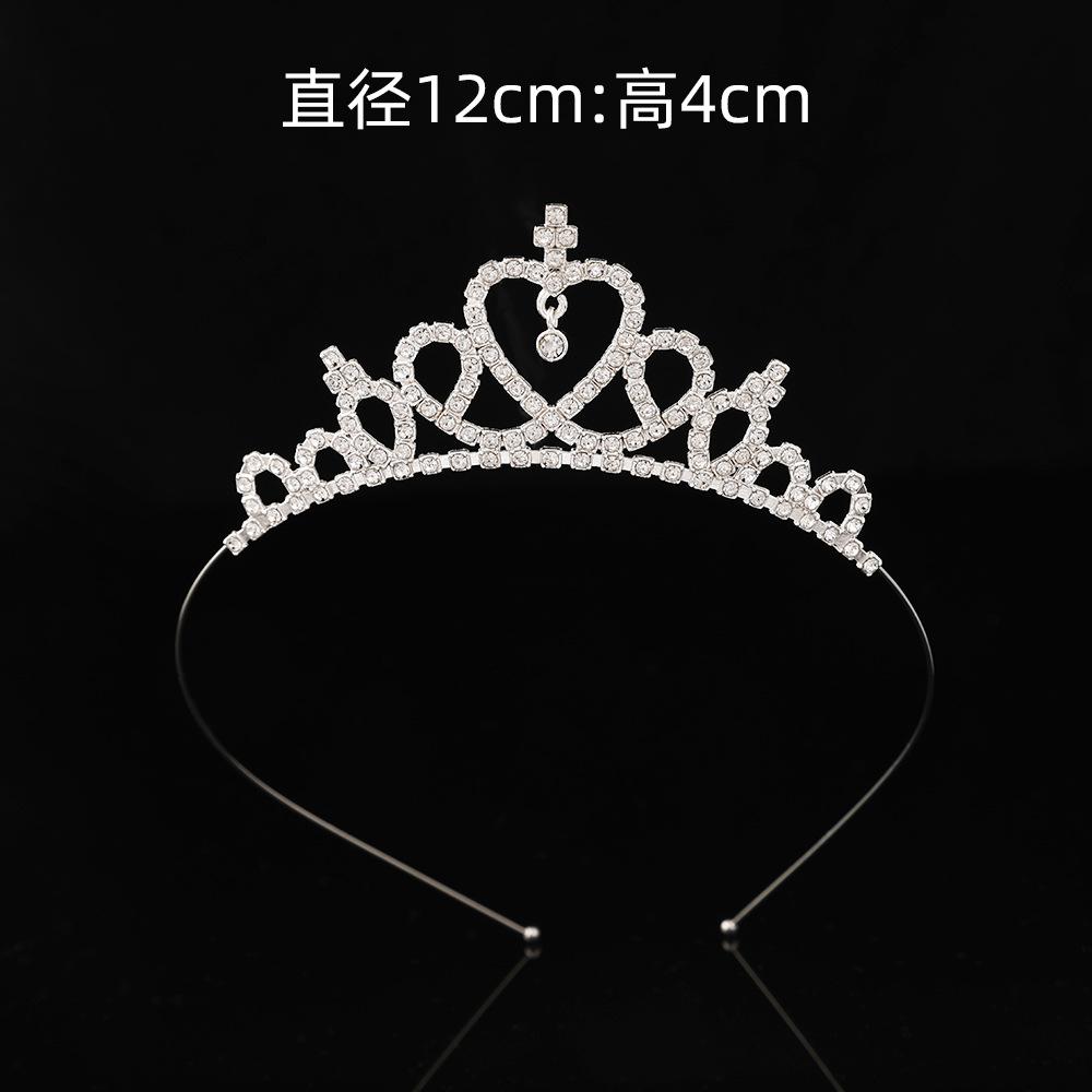 Children'S Crown Girl Crystal Crown Headgear Korean Fairy Princess Style Temperament Dress Accessories Crown Hair Accessories