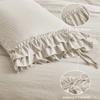 3 Piece Ruffled Duvet Cover Set Queen,Farmhouse Ruffle Comforter Set,Cozy Bedding Set - 1 Ruffle Comforter and 2 Pillowcases