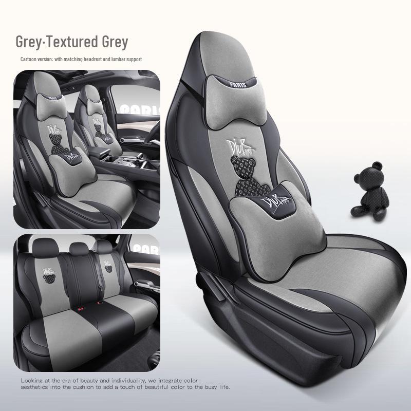 BYD Yuan Plus Universal Cartoon Car Seat Cushion - Full Coverage, All-Season Technology Cloth
