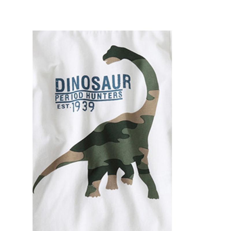 Boys Long Sleeve Cotton T-shirt for Spring Autumn Children Dinosaur Print Base Layer Top Child Clothing Jurassic World Pattern
