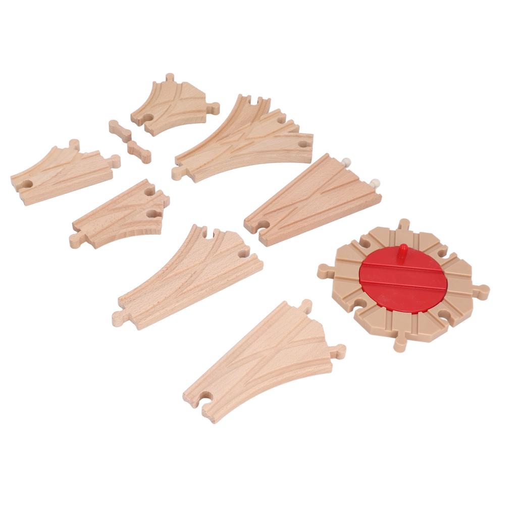 Wooden Train Track Set for Toddlers Assembly Kit Building Toys Educational DIY Wooden Train Track