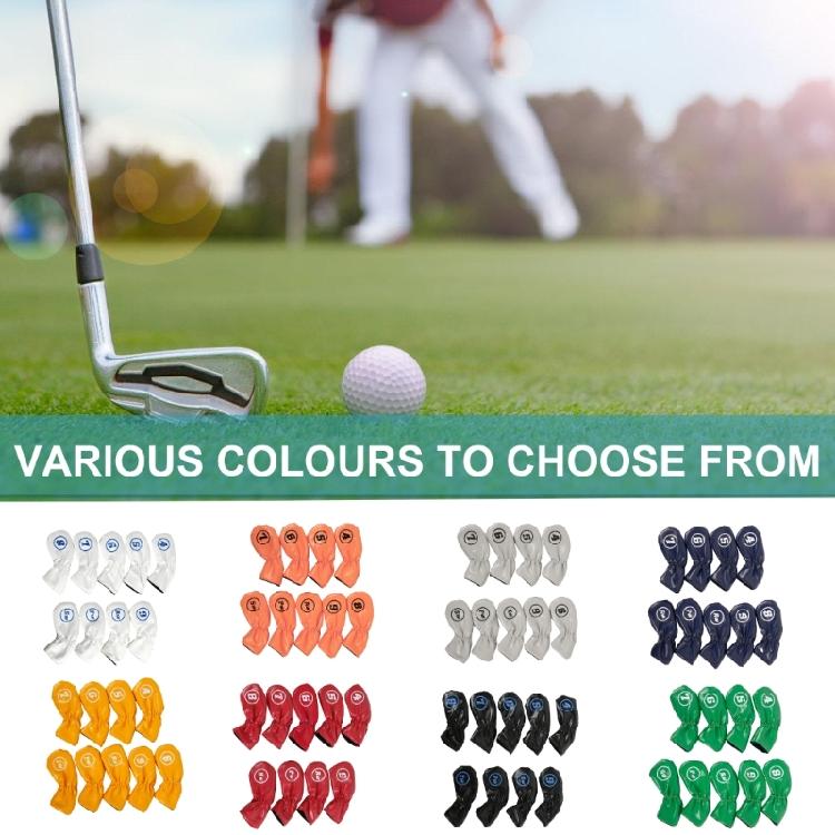 9Pcs Golfs Club Head Cover Fit Most Brands Golfs PU Leathers Iron Waterproof Golfs Club Headcover Golfs Iron Head Cover