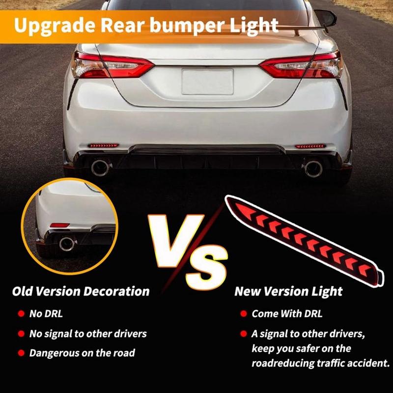 LED Rear Bumper Brake Tail Light Sequential Turn Signal Lamp For Toyota Camry Vellfire Innova Alphard Lexus RX300-A58X