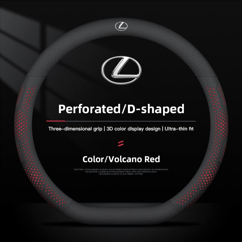 Housse de volant en cuir pour voiture, diamètre 38 cm, pour Lexus RX330 IS250 Ct200h ES300h LS, Housse de volant antidérapante, Intérieur de voiture