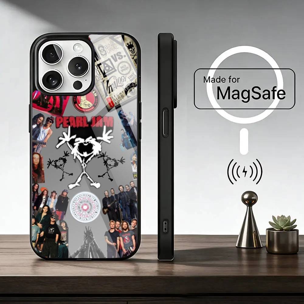 Band Pearl J-Jam Phone Case For iPhone17,16,15,14,13,12,11 Plus,Pro Magnetic with Magsafe Wireless Charging