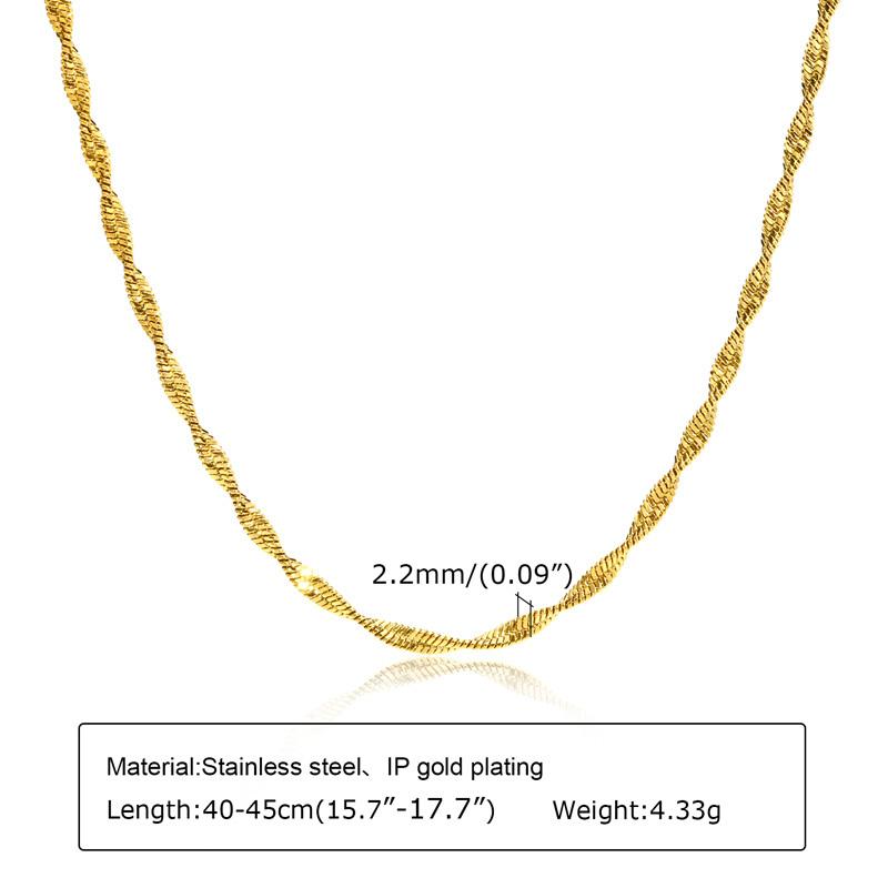 316L Stainless Steel Chain Necklace Women Girls,Stacked Necklace, Thin Link Simple Jewelry for Everyday