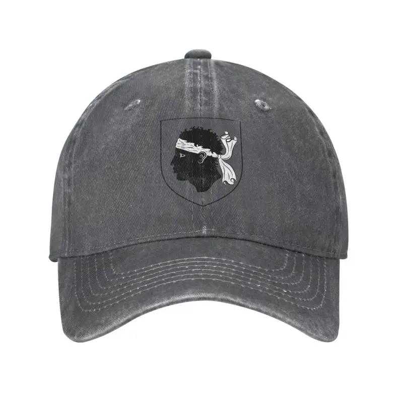 Custom Cool Cotton Coat Of Arms Of Corsica Baseball Cap Women Unisex Custom Adjustable Unisex French Corsican Pride Dad Hat Summer