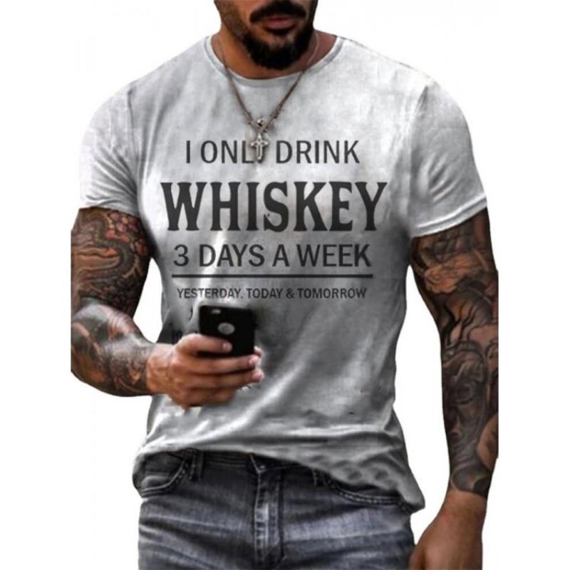 3D printed street fashion short sleeved T-shirt