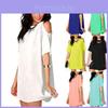 Hoge Kwaliteit Dames Zomer Koude Schouder Korte Mouw T-shirt Tops Voor Grote Maten