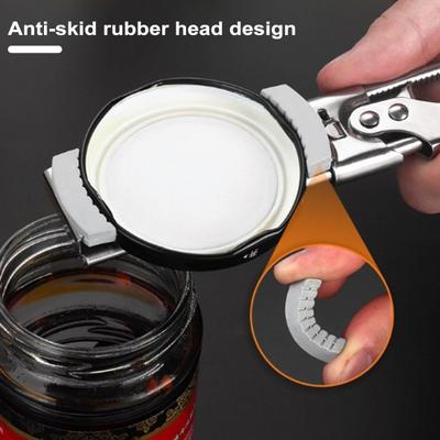 Jar Multifunctional Bottle Opener Adjustable Stainless Steel Easy Lid Gripping And Can