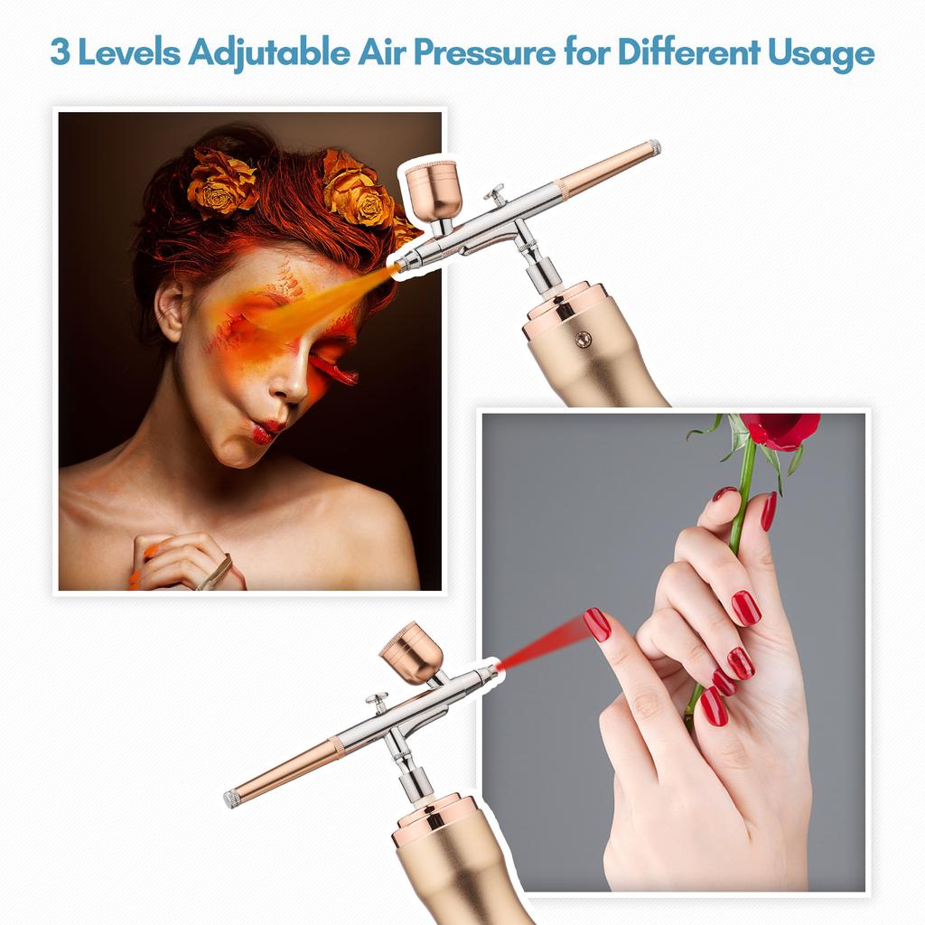Upgraded Portable Airbrush Kit With Compressor 30PSI Mini Cordless - View #2