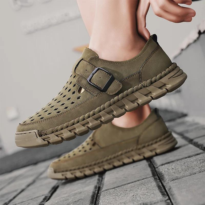 Herren Sandalen Bequem Lässig Outdoor Indoor Leicht Rutschfest Atmungsaktiv Sommer Schnelltrocknend Sandalen für Herren