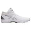 Asics Gel-Hoop V12 Round Toe Fabric Synthetic Leather Low-Top Basketball Shoes Unisex sneaker White Silver 1063A021-101