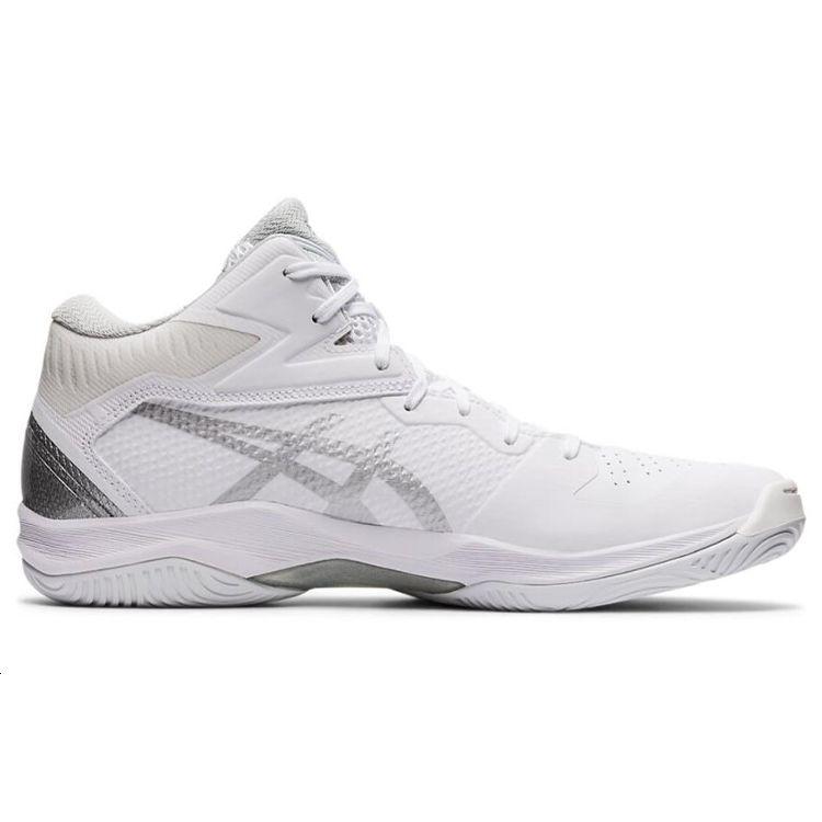 Asics Gel-Hoop V12 Round Toe Fabric Synthetic Leather Low-Top Basketball Shoes Unisex sneaker White Silver 1063A021-101