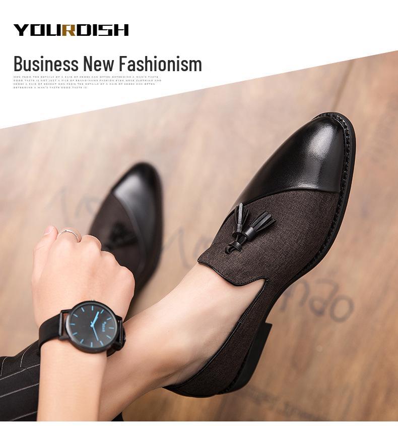 Spring & Autumn Men's Retro Tassel Leather Shoes - British Style, Formal Business Trend