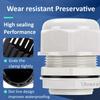 10Pcs Waterproof Cable Gland NPT 1/4 NPT 1/2 NPT 3/8 American Nylon Cable Joint Black Flame-retardant 4-25mm Wire Connector IP68