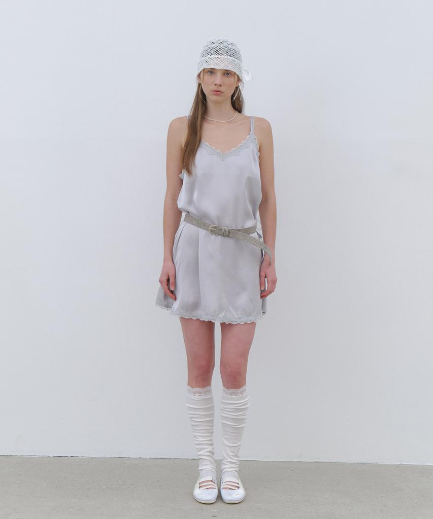 Cluny Satin Layered Slip Dress - Cream