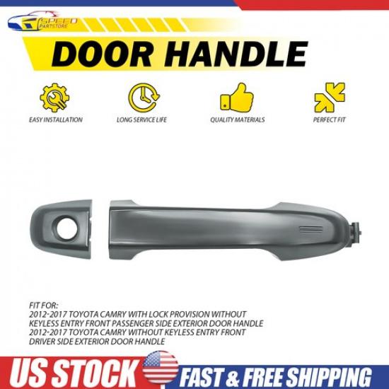 Exterior Outside Door Handle For 2012-2017 Toyota Camry Left Driver Front Gray