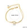 Fashion Beach Tassel Bracelet for Girls, Dating Jewelry Vintage Elegant Stainless Steel Gold-plated Bracelet Accessory