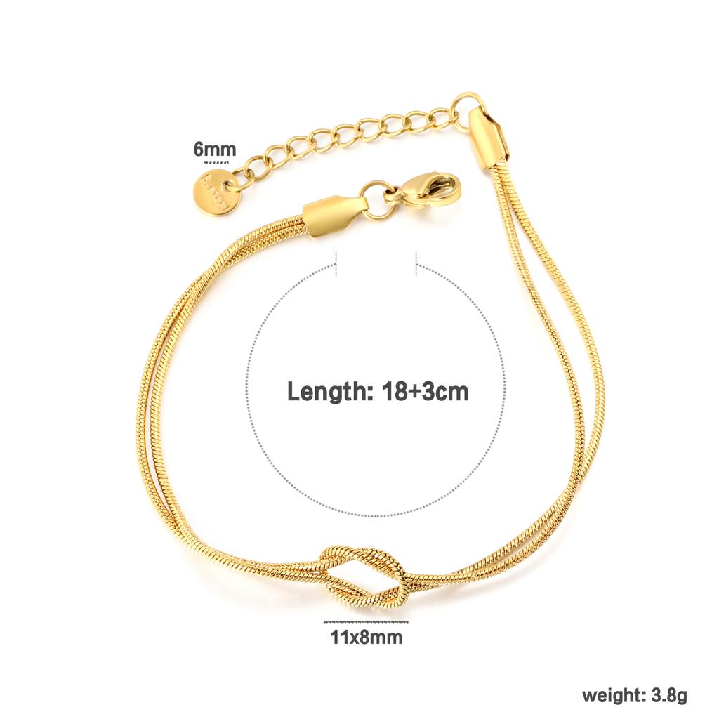 Fashion Beach Tassel Bracelet for Girls, Dating Jewelry Vintage Elegant Stainless Steel Gold-plated Bracelet Accessory