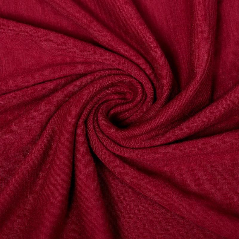 Spring and Autumn Women's Dress Plus Size Fashion Temperament Solid Color V-Neck Dresses