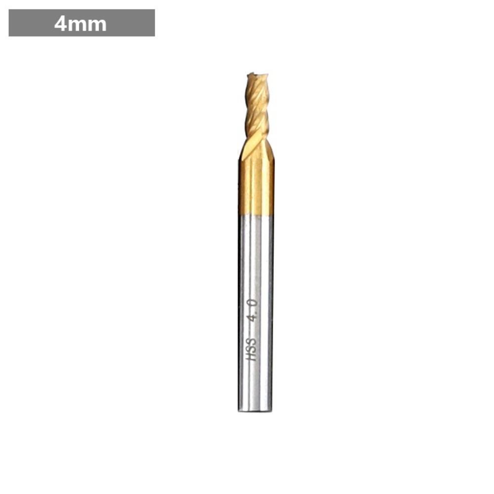 Four-Flute End Milling Cutter 1.5-10mm HSS Drill Bit Aluminum Mill CNC Drill Bit Wood Cutting