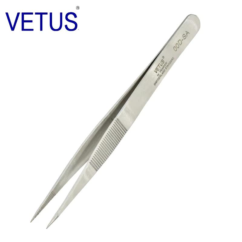 VETUS Original 32-SA Tweezers Hyperfine High Precision Non-magnetic Anti-acid Pincers Eyelashes Grafting Manicure ESD Forceps