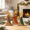 Durable Solid Wood Decor 3Pcs Halloween Ghost Pumpkin House Ornaments, 2D Flat Wooden Tabletop Decorations Office Desk Holiday Decoration for