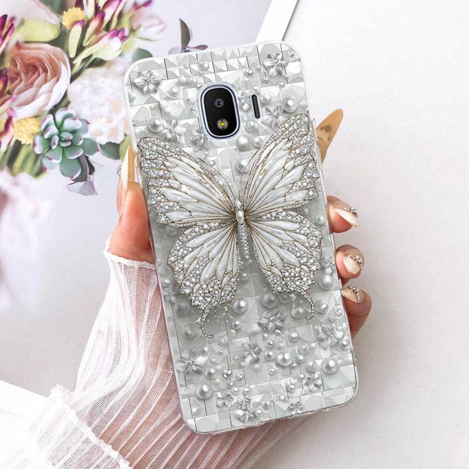 For Samsung Galaxy J2 Core Case SM-J260F Fashion Butterfly Soft Slim Silicone Cover For Samsung J2 Pro 2018 Grand Prime Pro Capa