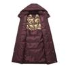 Winter new off-sleeved big fur collar women's slim-fitting thickened down cotton-padded clothes women's long knee-length cotton-padded clothes