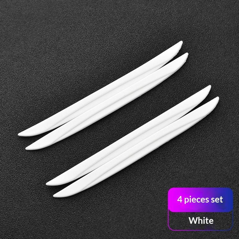 

4/6Pcs Car Door Edge Guard Protector Strip Anti Scratch Crash Protection Trim Universal Car Front Rear Bumper Corner Protector 4Pcs White
