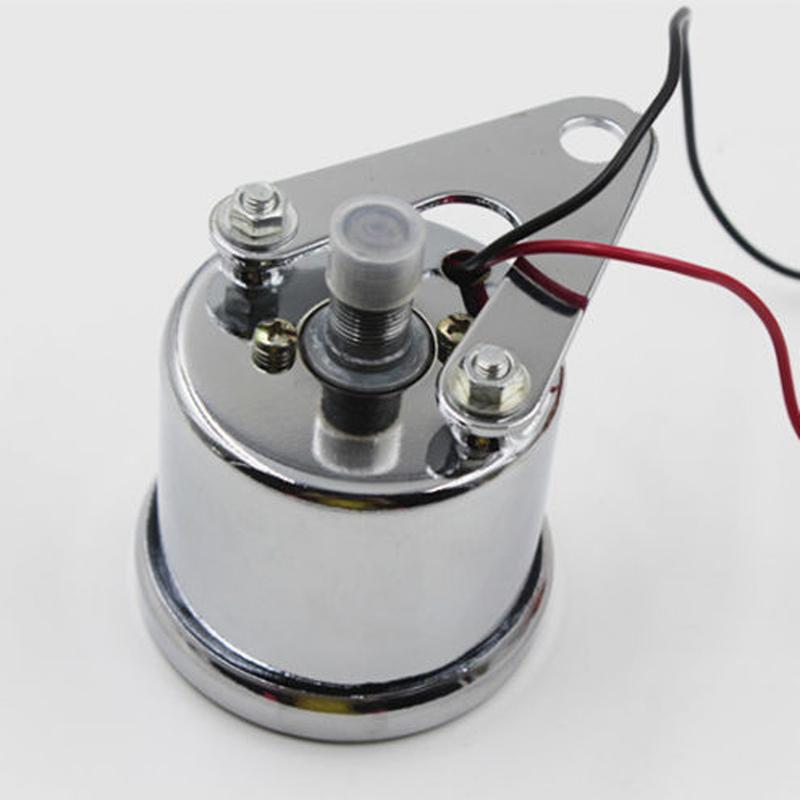 Motorcycle Dual Odometer Speedometer Stainless Steel Analog Instrument Universal 12V for Scooter or Moped