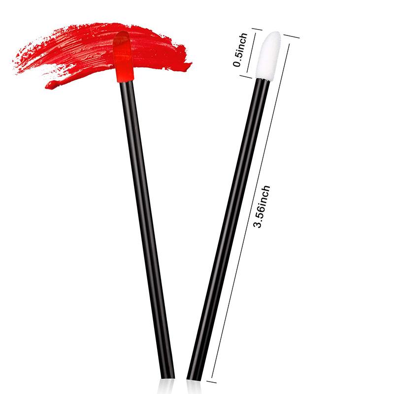 High Quality Disposable Gloss Scrub Lip Brushes Flat Brush Style Made From Durable Nylon
