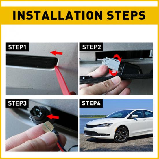 For 2015-17 Chrysler 200 Smoked Lens FRONT AMBER LED SIDE MARKER LIGHT Lamp EOA