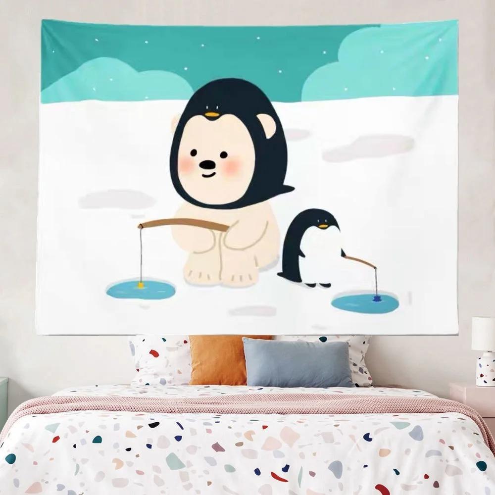 

Милый медведь фон ткань гобелен офис гостиная гобелен украшение стены дома гобелен 100x75cm