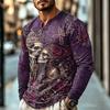 Men's Long Sleeve Shirt - Casual Vintage for Everyday Wear