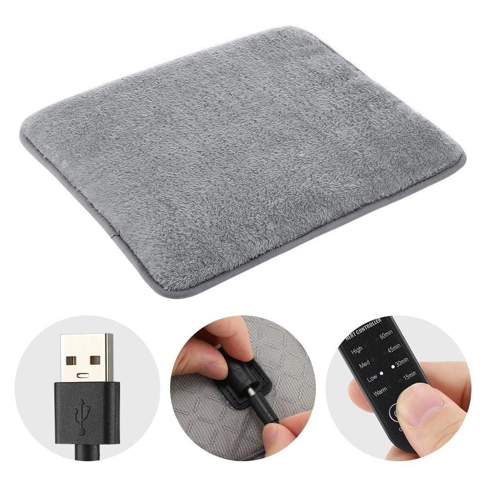 Breathable Electric Heated Mat 4 Adjustable Levels Controller Included Heated Seat Mat 37x35cm Energy Saving Seat Heater