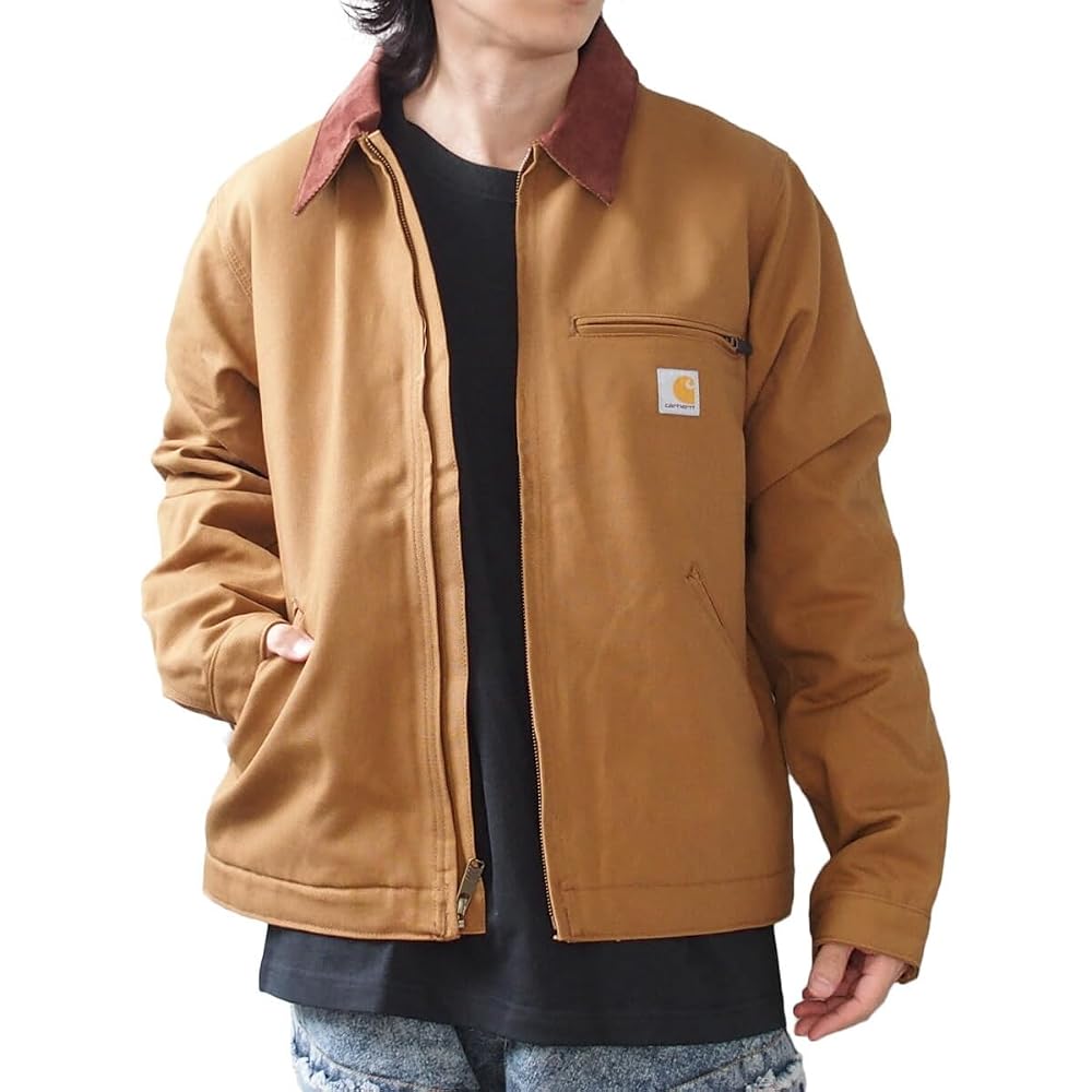 Carhartt Detroit Jacket Brown Relaxed Fit Duck Blanket-Lined Work Jacket Size S