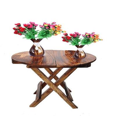 Mesa auxiliar plegable de madera hecha a mano, mesa auxiliar ajustable, mesa de centro, soporte para plantas, taburete para mesa de exterior, 30,48 cm