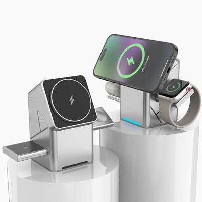 3-in-1 Qi2 Magnetisch Draadloos Laadstation voor iPhone 12/13/14/15/16/17 Apple Watch AirPods 15W Snelladen
