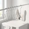 5PCS Hanging Type Double Hook Shoe Rack Stainless Steel Slipper Rack Sports Shoes Hooks Balcony Use