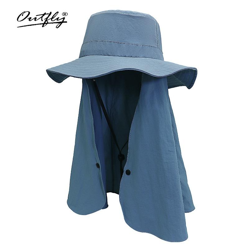 Spring and Summer New Sunscreen Sun Hat Men and Women Outdoor Fishing Breathable Bucket Hat Large Shawl 360 Degree Hat