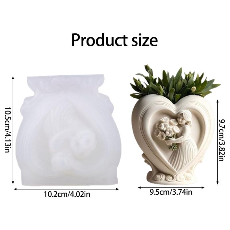 Reusable Flexible Silicone Mold For Candle Soap Crafting Detailed Girl Shape Design None Toxic Materials Home Decorations