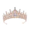Corona da sposa Accessori per capelli in lega Abito da sposa Fascia con strass Corona elettrolitica Cena Copricapo da sposa in metallo