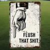 Metal Wall Sign Funny Bathroom Decor Vintage Tin Poster