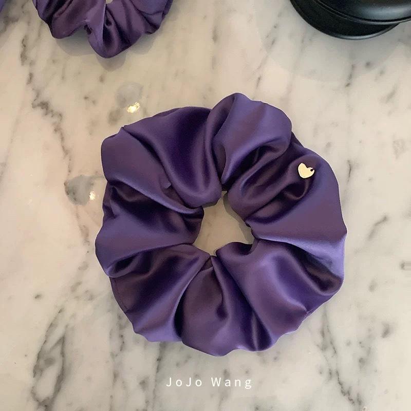 Purple Color Satin Hair Band, Hair Bow, Hair Ring, Hair Clip, Korean Headband Hair Accessory, Hair Decoration
