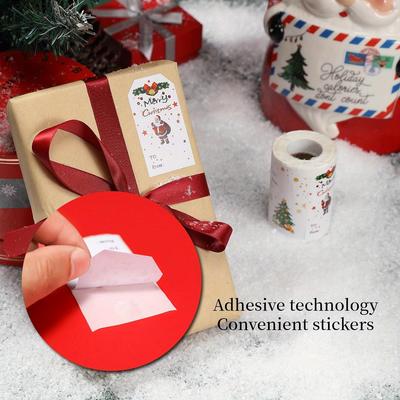 300Pieces/Roll Christmas Gift Tags Sticker Name Tags for Christmas Presents Gift Labels