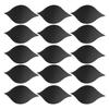 15pcs Mirror Wall Sticker Black Acrylic 3D Teardrop Mirror Wall Art for Living Room Bedroom Decorati