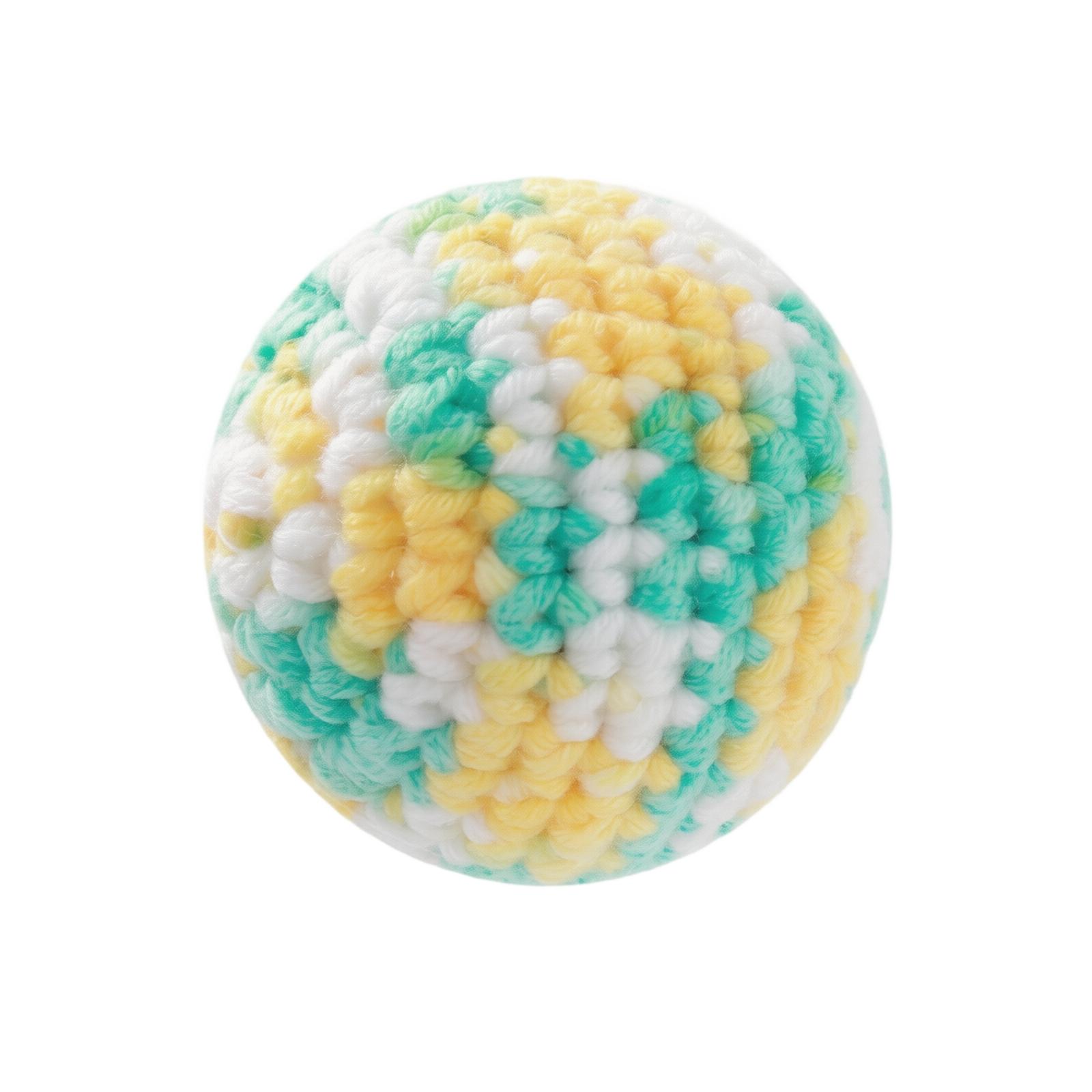 

Handmade Crochet Cat Toy Ball with Bell Soft Yarn Material Durable and Lightweight for Interactive Pet Play and Exercise One Size