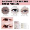 EELHOE Lace Seamless Double Eyelid Patch, Natural Seamless Non Adhesive Lace Double Eyelid Patch